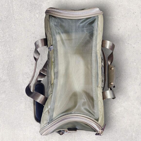 Joan & David Quilted Olive Green Pet Carrier Travel Bag Sherpa Pad Small Animal - Picture 5 of 14